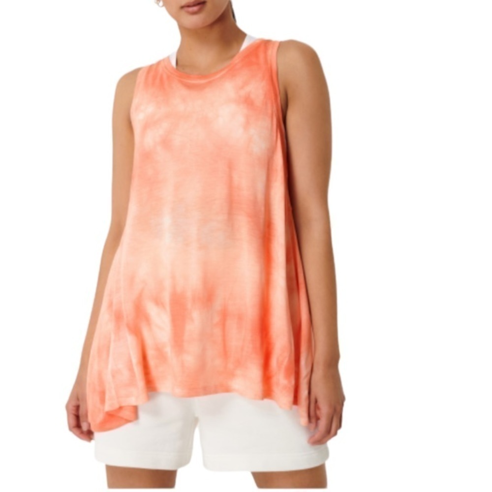 Sweaty Betty Easy Peazy Tie Dye Tank Top Orange Small